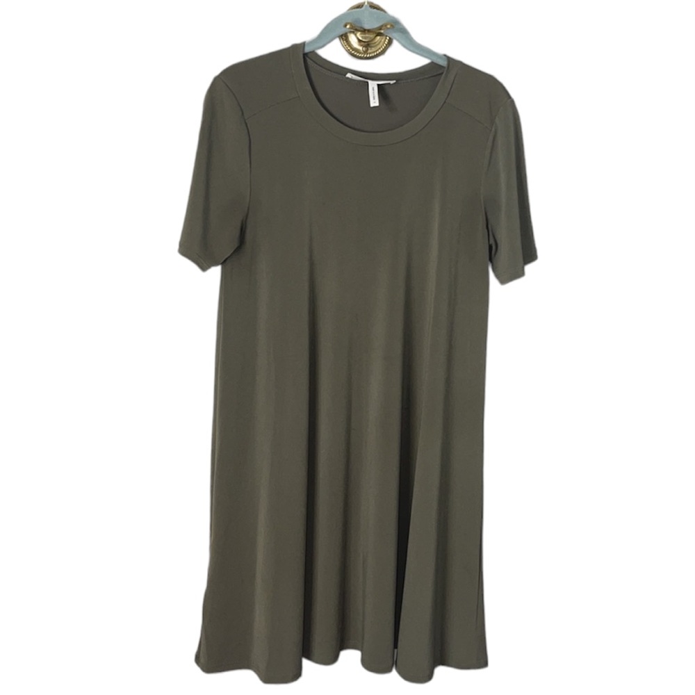 BCBGENERATION Green Short Sleeve Crew Neck T Shirt Dress MEDIUM
